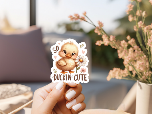 So Duckin Cute Sticker