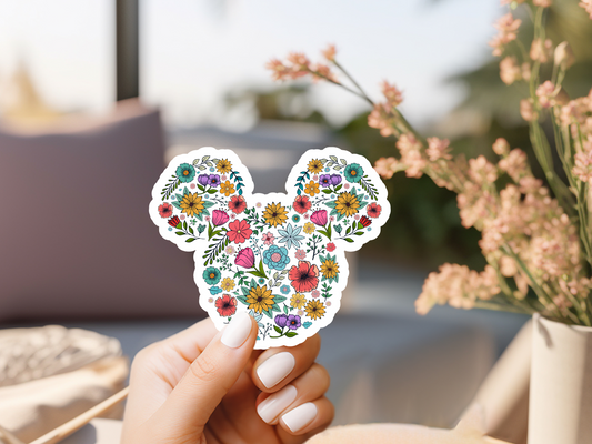 Flower Mouse Ears #2 Sticker