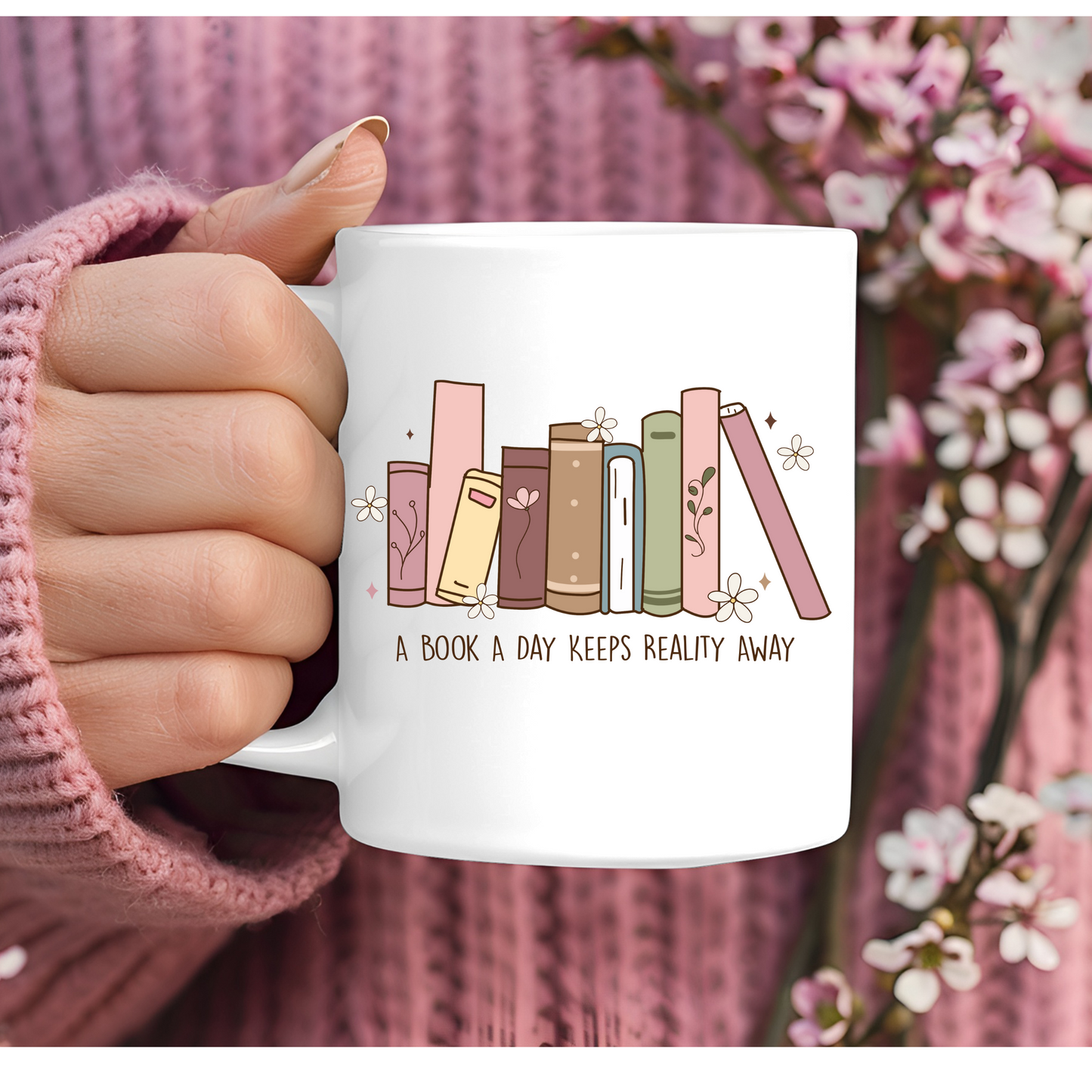 A Book A Day Keeps Reality Away 11oz Mug