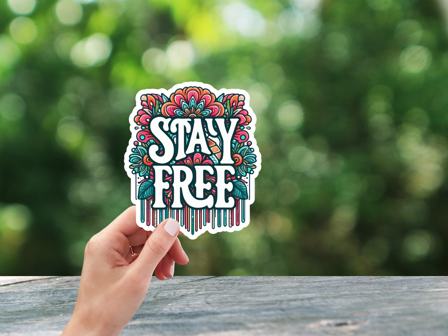 Stay Free Sticker