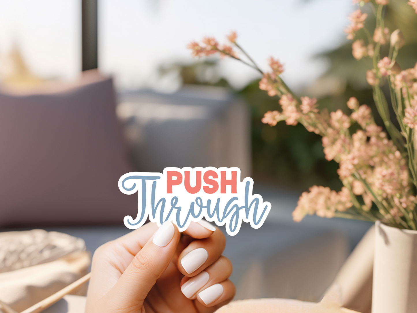 Push Through Sticker