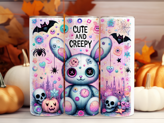 Cute & Creepy Halloween Bunny 20oz Tumbler