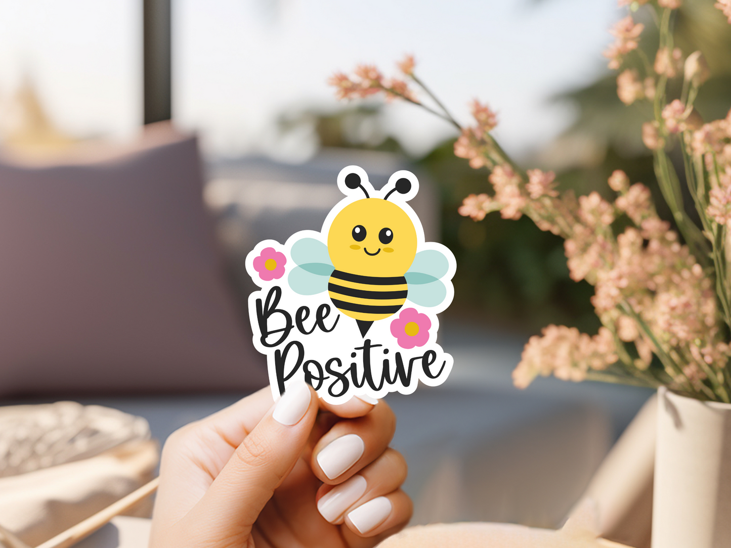 Bee Positive Sticker