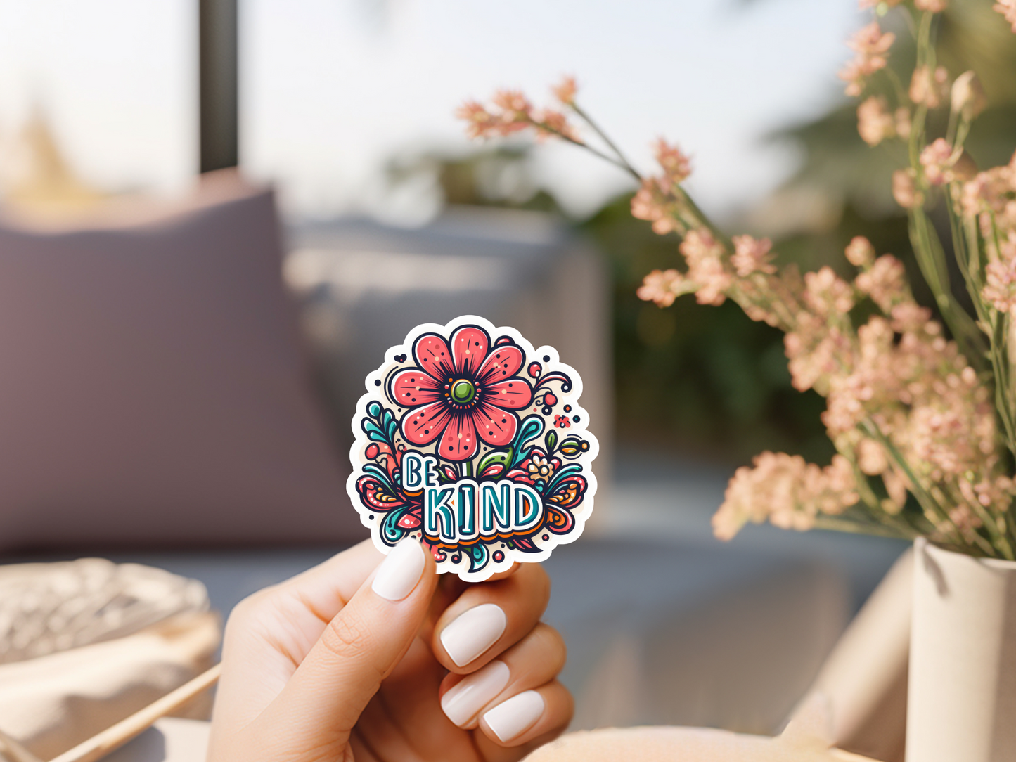 Be Kind Flower Sticker