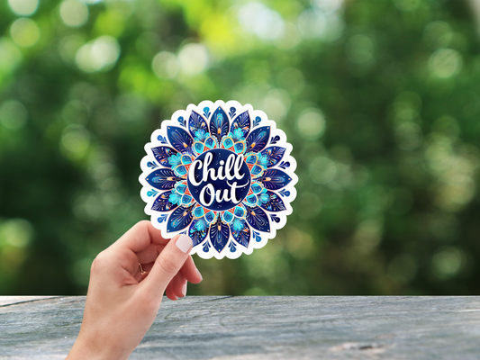 Blue Chill Out Sticker