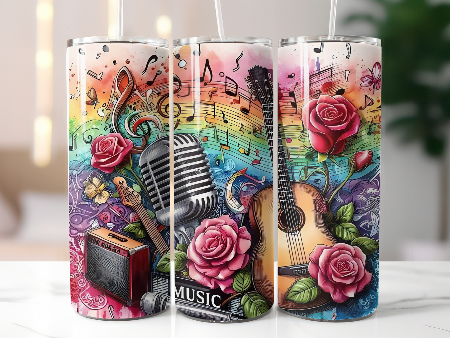 Watercolor Music 20oz Tumbler