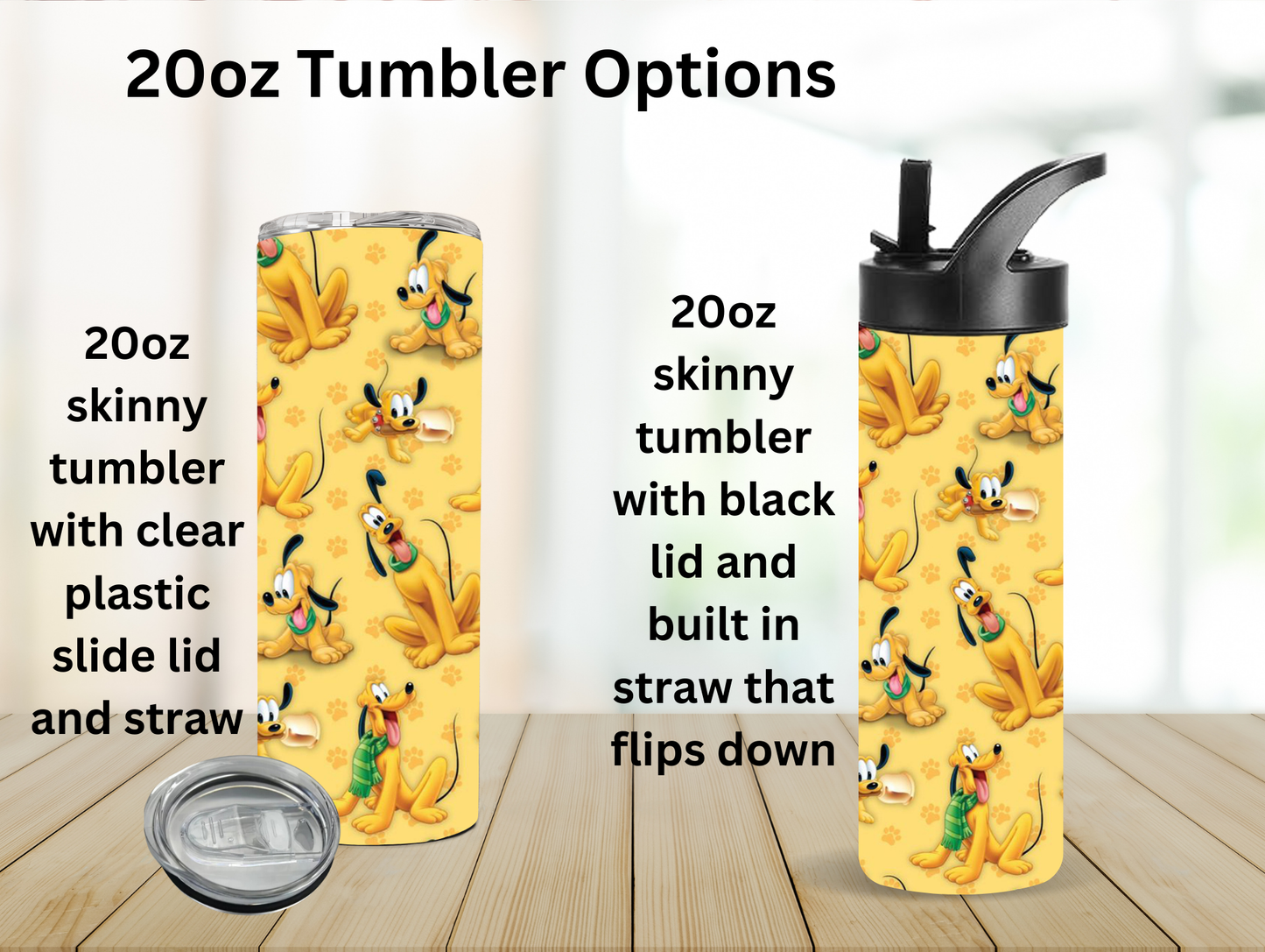 Cartoon Yellow Dog W/Scarf 20oz Tumbler