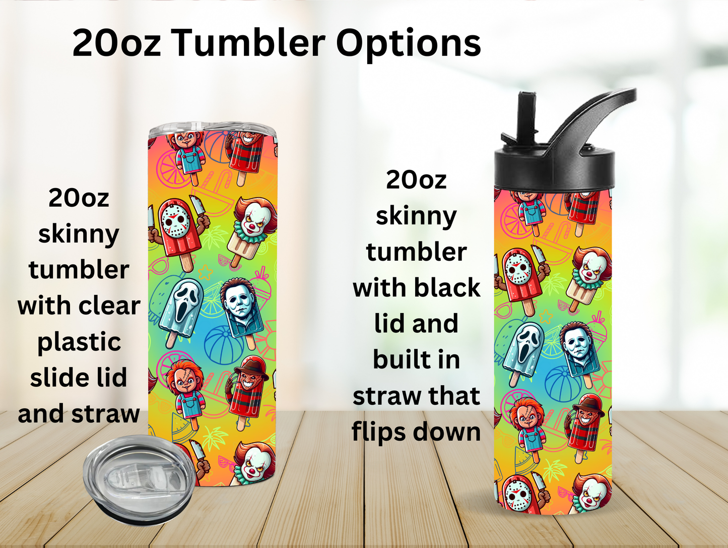 Horror Character Popsicle 20oz Tumbler