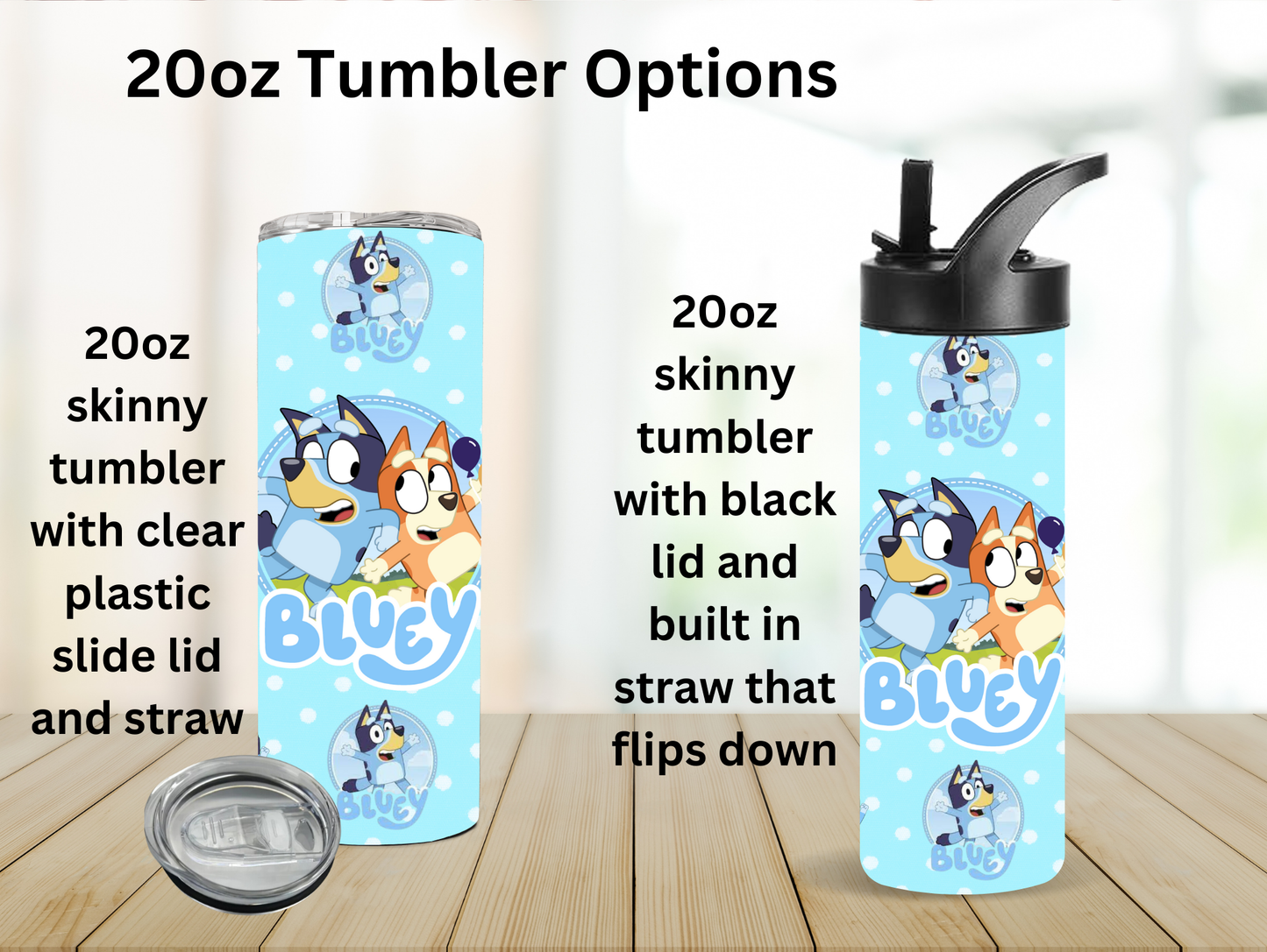 Blue Cartoon Dog 20oz Tumbler