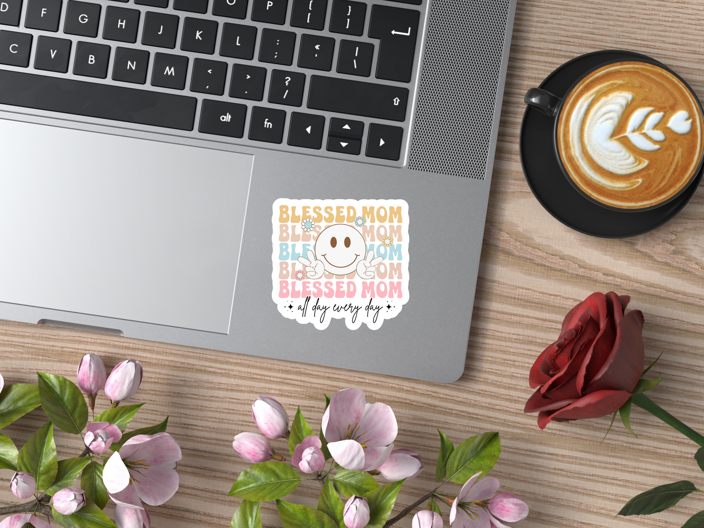 Blessed Mom All Day Every Day Sticker