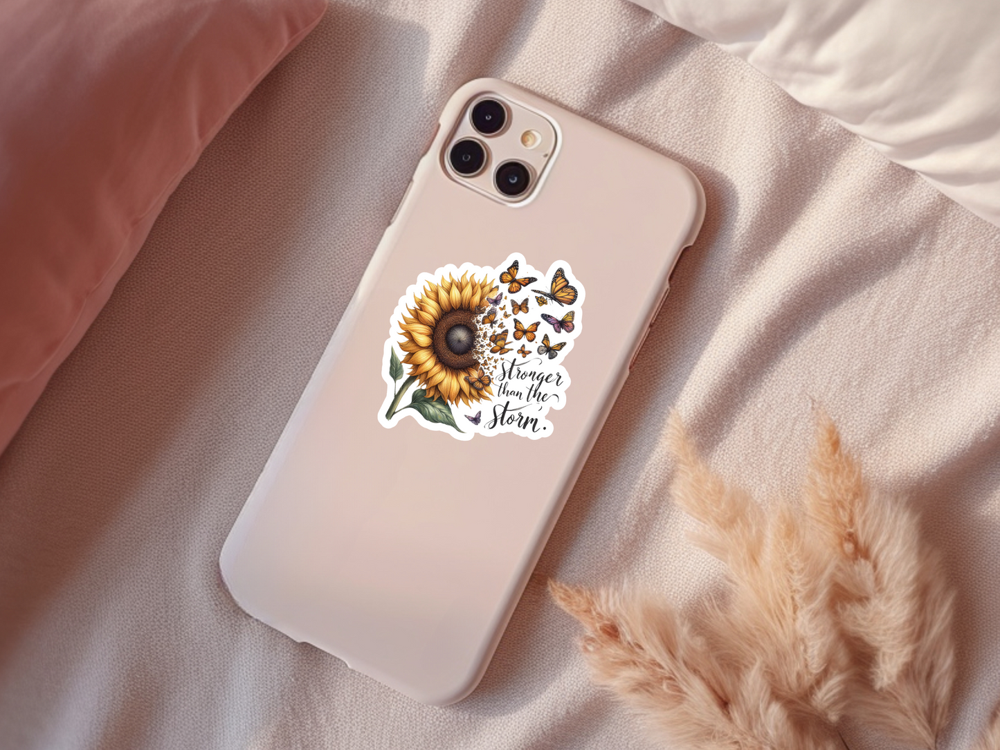 Stronger Than The Storm Sunflower Sticker