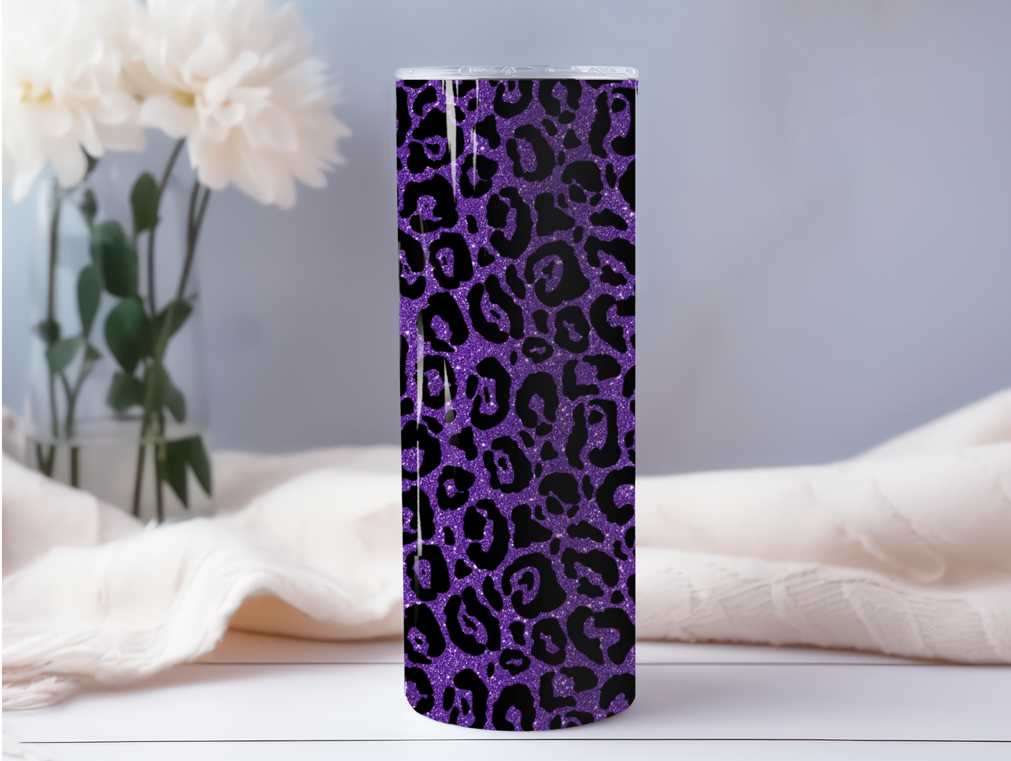 Purple & Black Leopard 20oz Tumbler