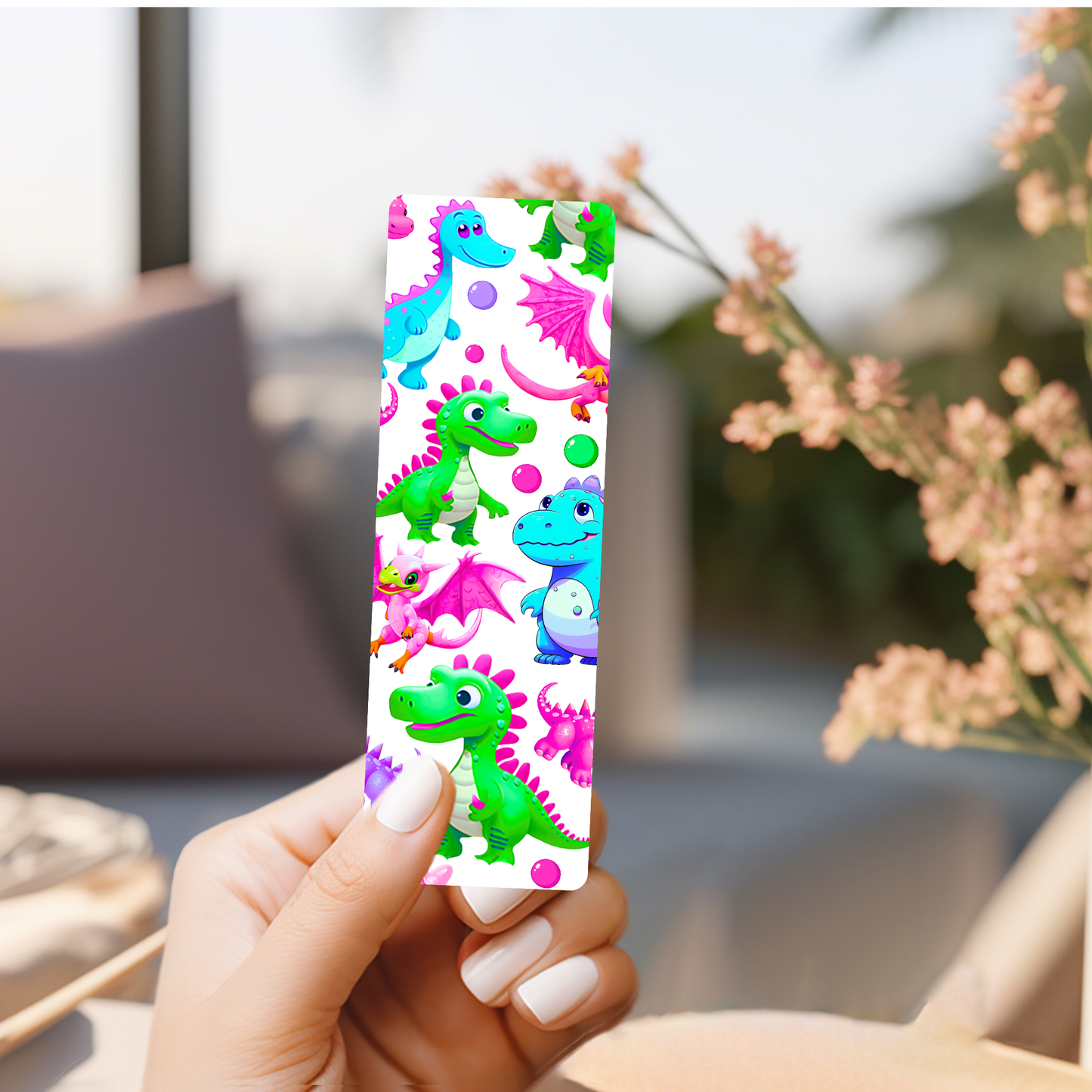 Kids Colorful Dinosaurs Bookmark