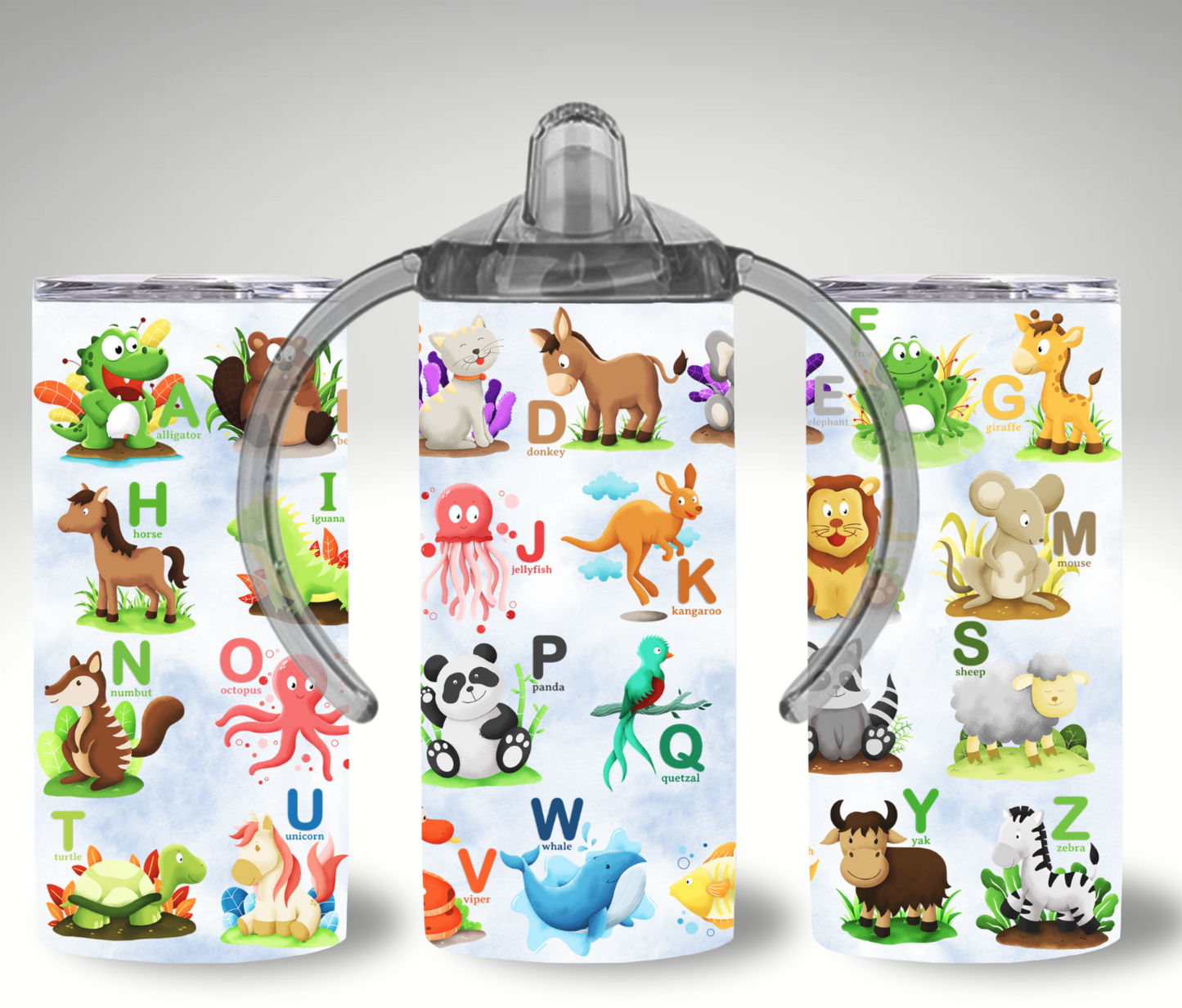 Animal Alphabet 12oz Sippy Tumbler