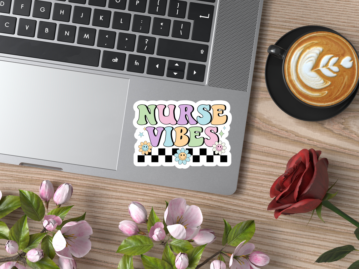 Retro Nurse Vibes Pastel Sticker