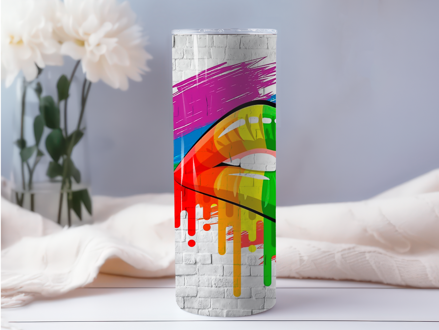 Rainbow Lips & Brick 20oz Tumbler