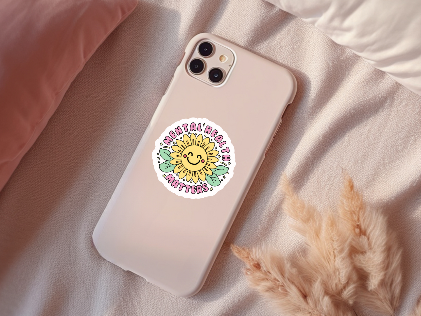 Mental Health Matters Sunshine Flower Sticker