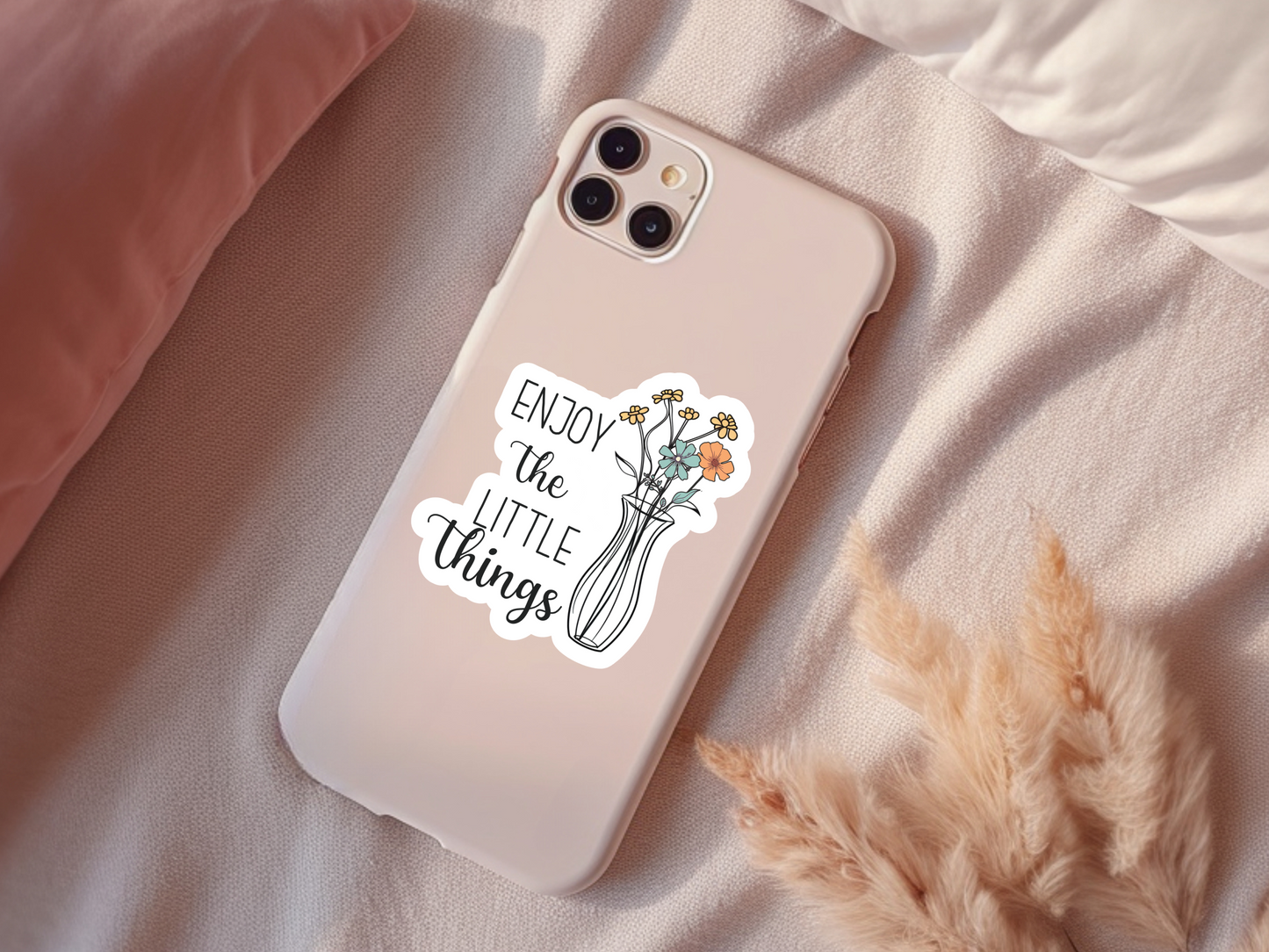 Enjoy The Little Things Flower Sticker