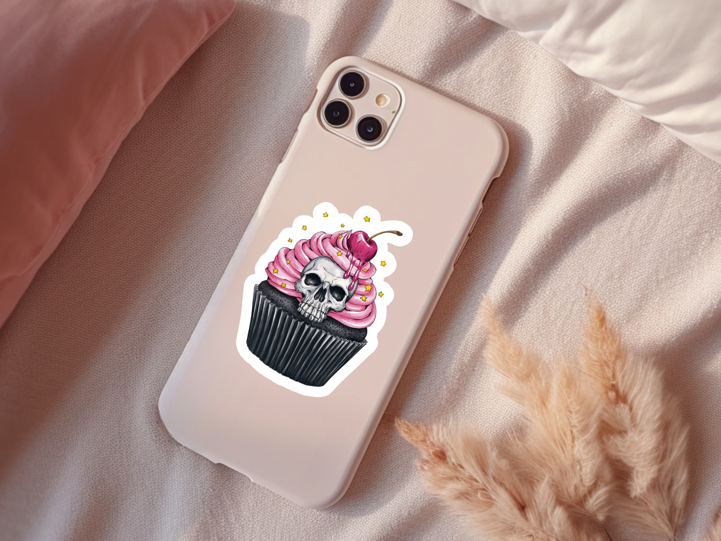 Skull Cupcake Sticker