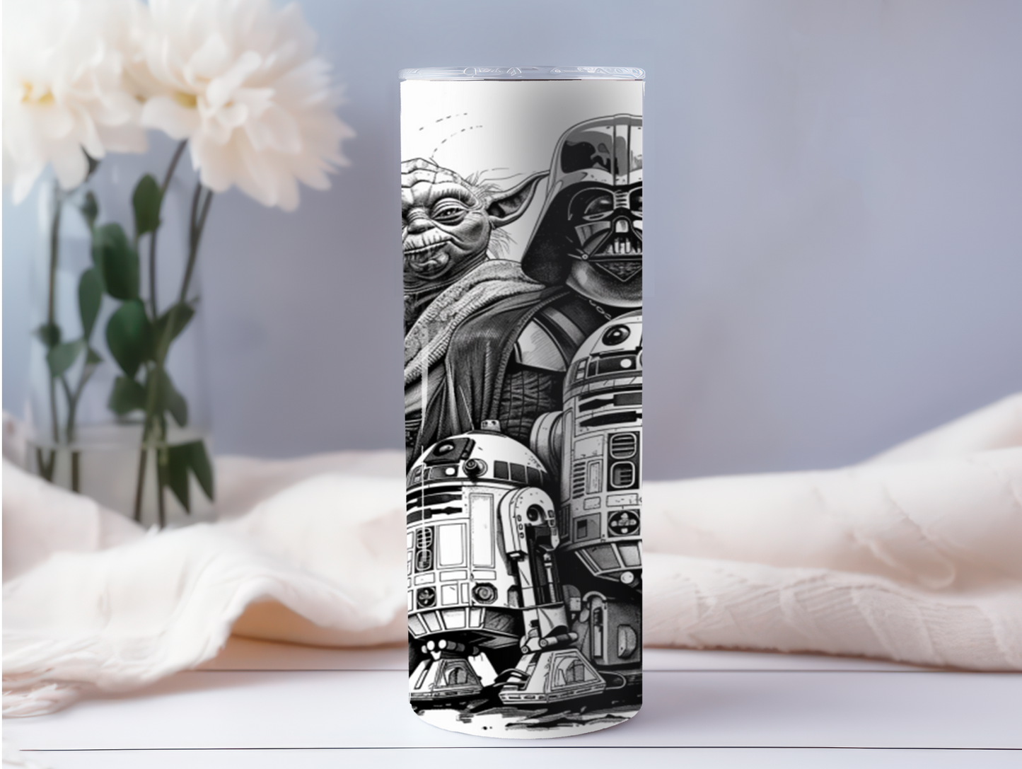 Black & White S. Wars 20oz Tumbler