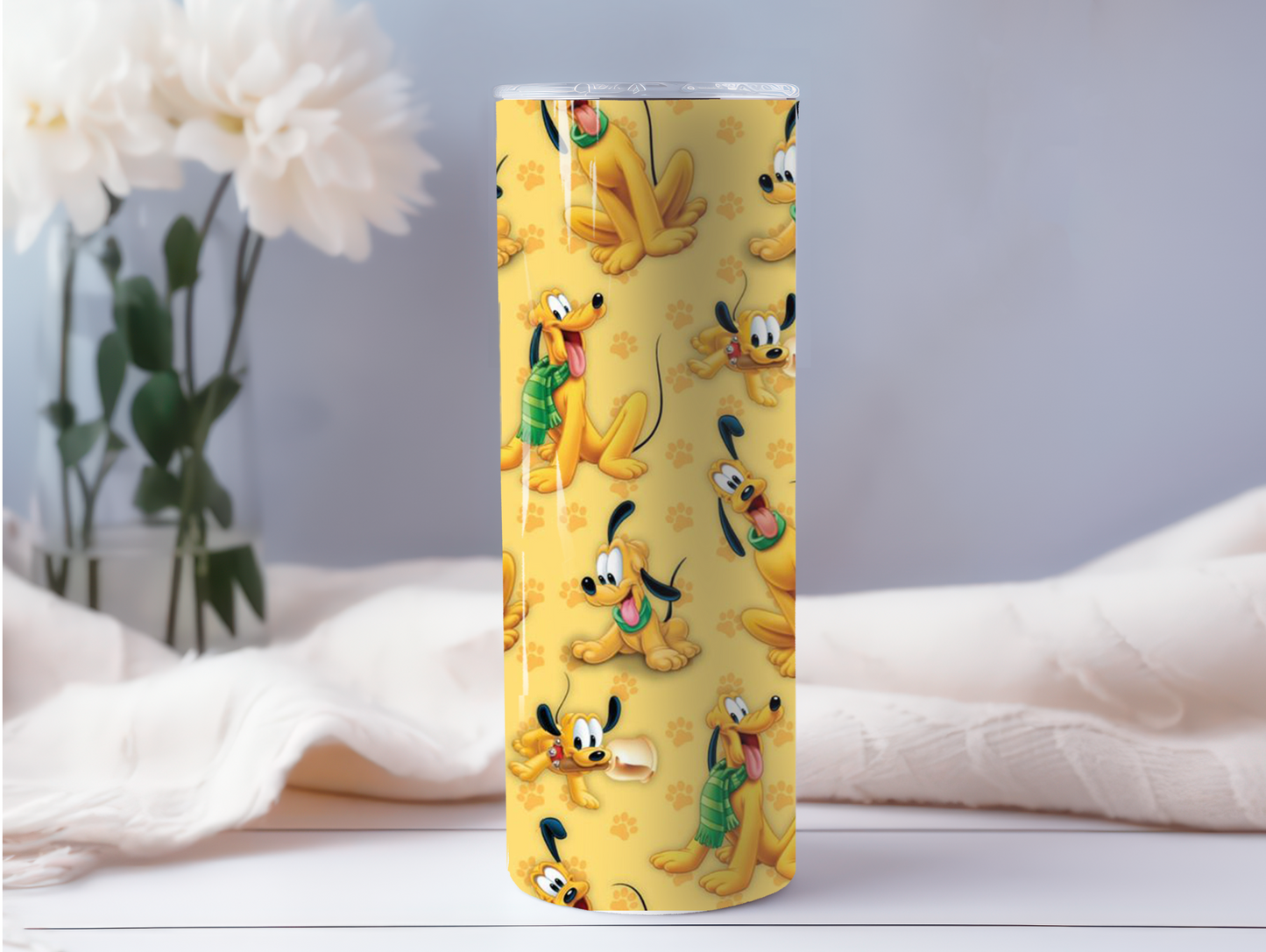 Cartoon Yellow Dog W/Scarf 20oz Tumbler