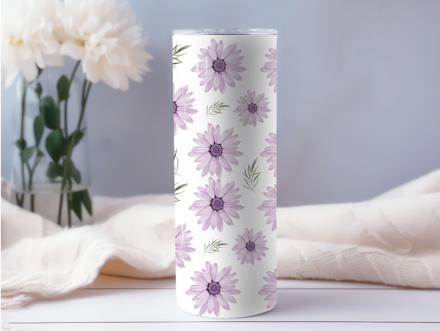 Purple Summer Daisies 20oz Tumbler