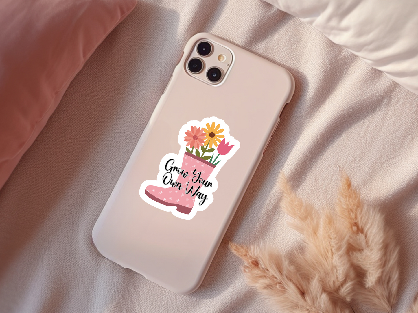 Grow Your Own Way Boot With Flowers Sticker