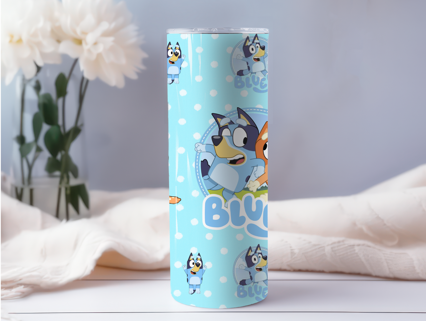 Blue Cartoon Dog 20oz Tumbler