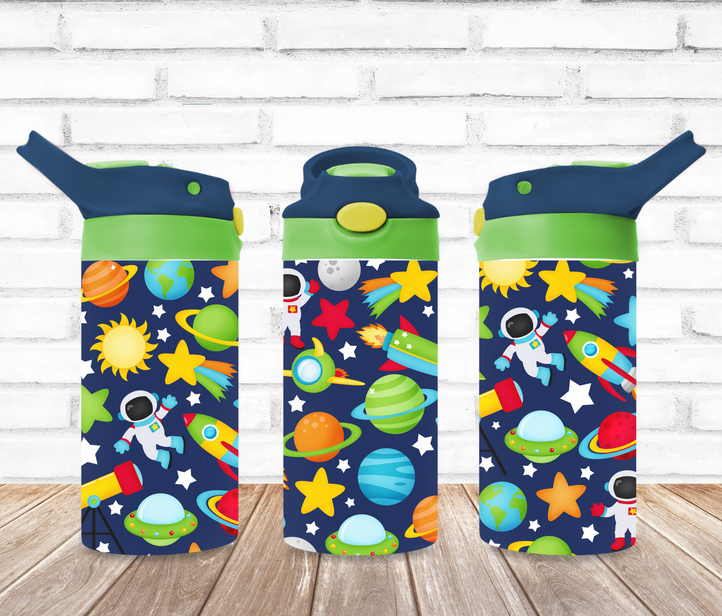 Kids Space Theme Navy 12oz Tumbler