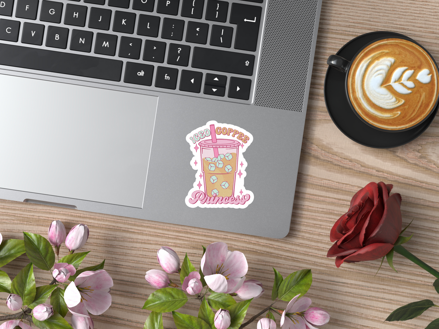 Iced Coffee Princess Sticker