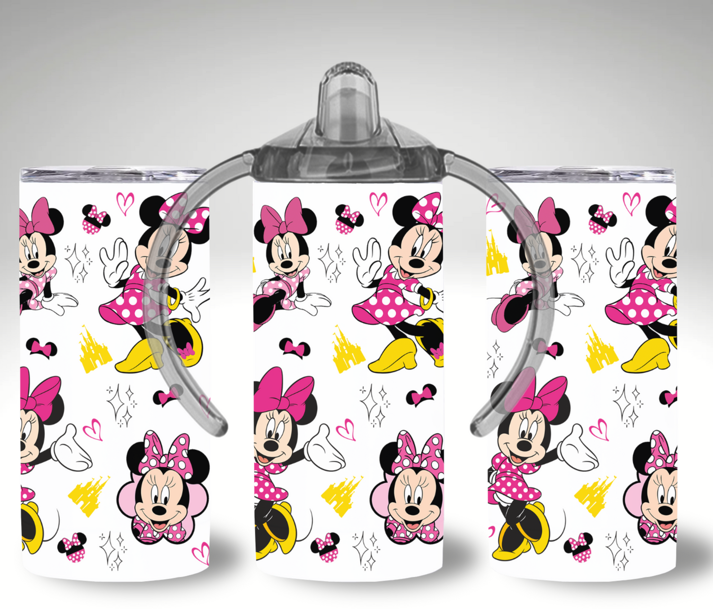 Pink Dress Mouse 12oz Sippy Tumbler