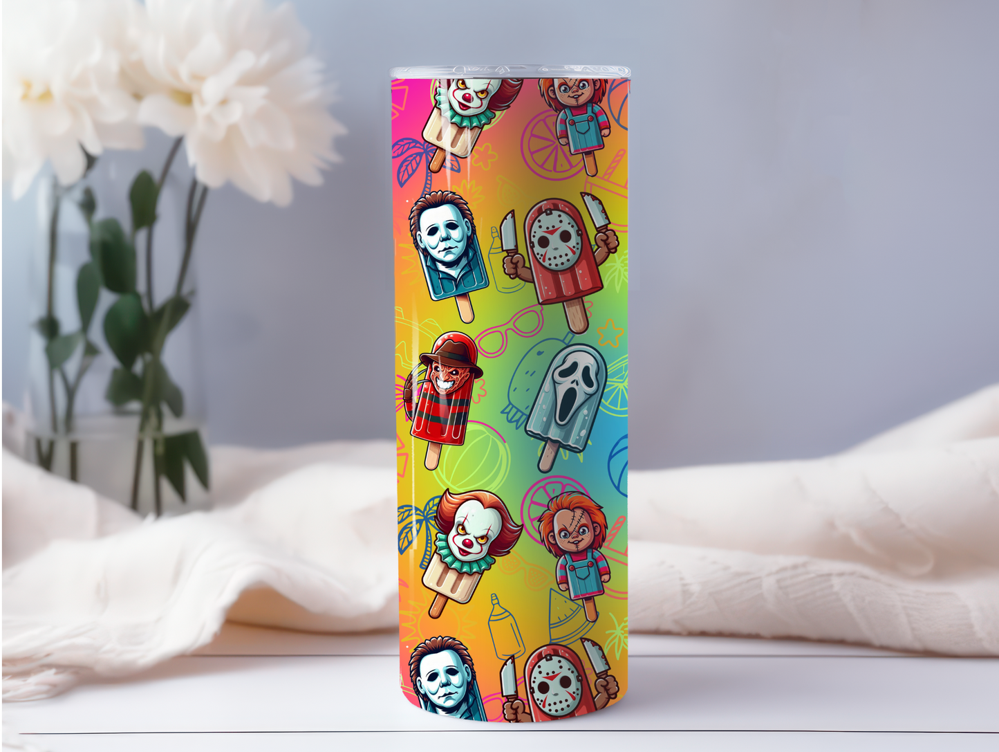 Horror Character Popsicle 20oz Tumbler