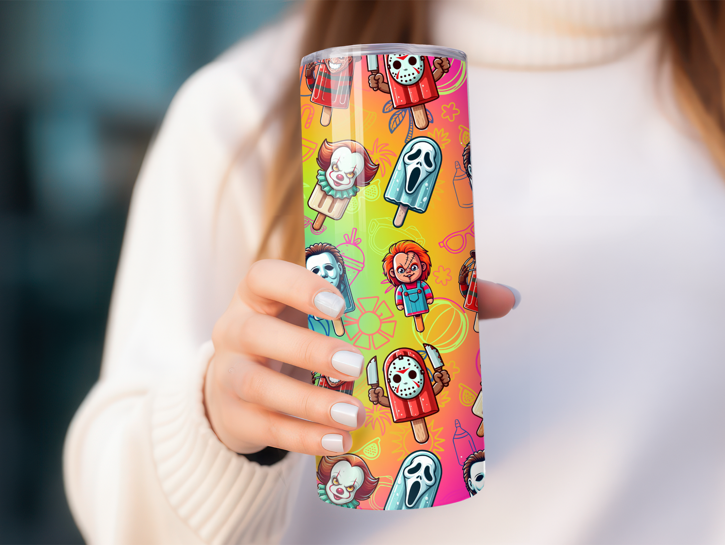 Horror Character Popsicle 20oz Tumbler