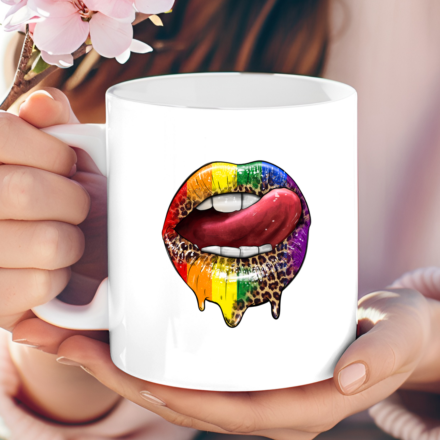 Rainbow Lips & Tongue 11oz Mug