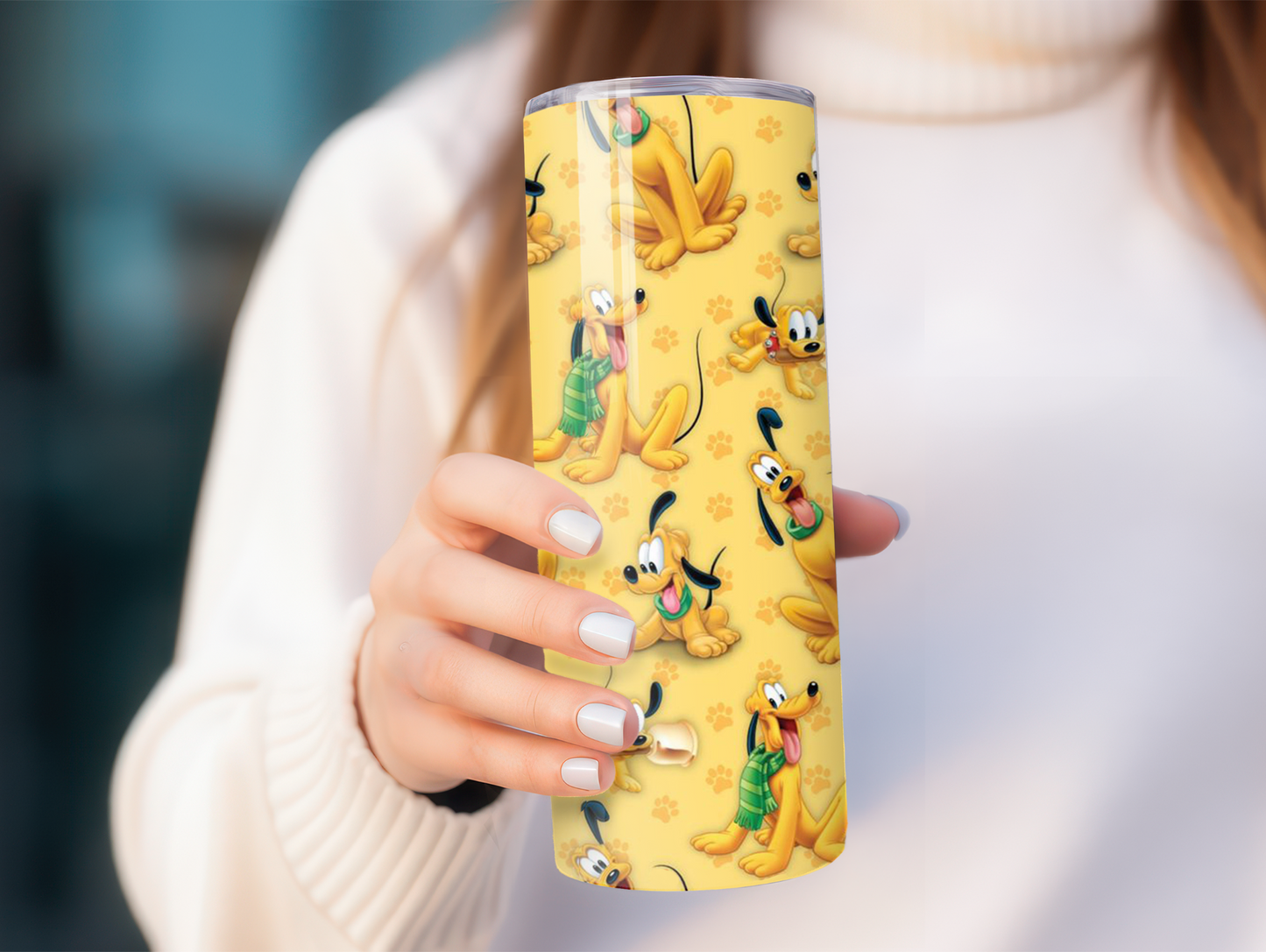 Cartoon Yellow Dog W/Scarf 20oz Tumbler