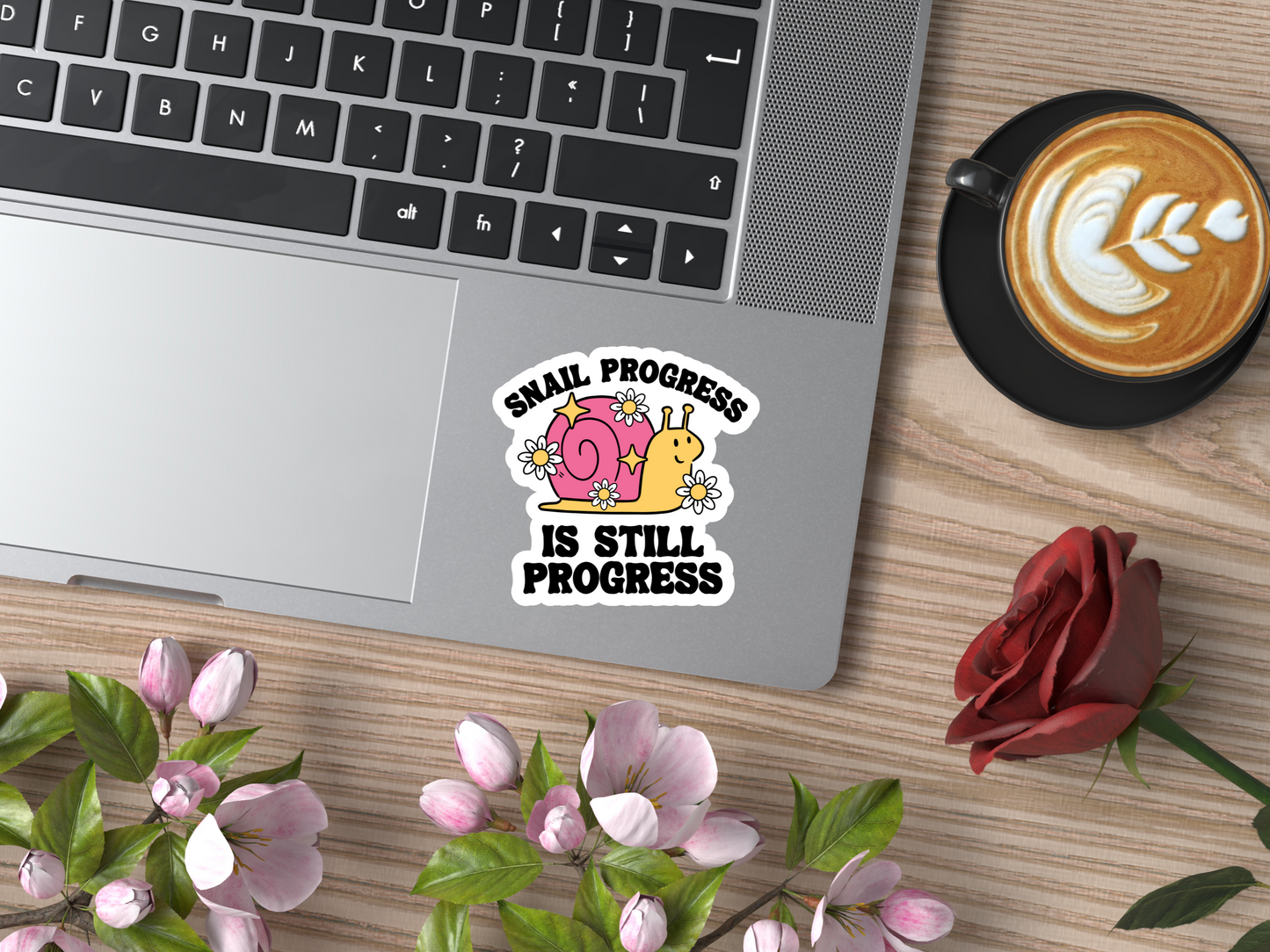 Snail Progress Is Still Progress Sticker