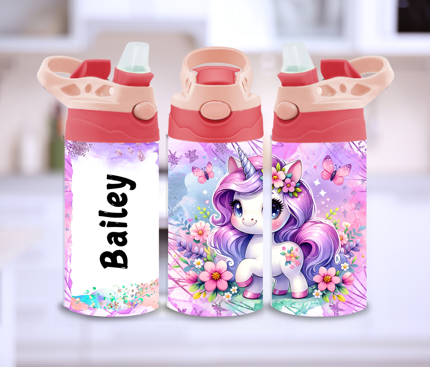 Kids Purple Unicorn 12oz Tumbler