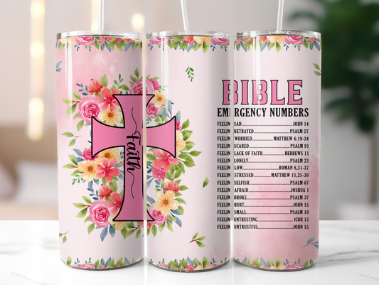 Bible Emergency Numbers 20oz Tumbler