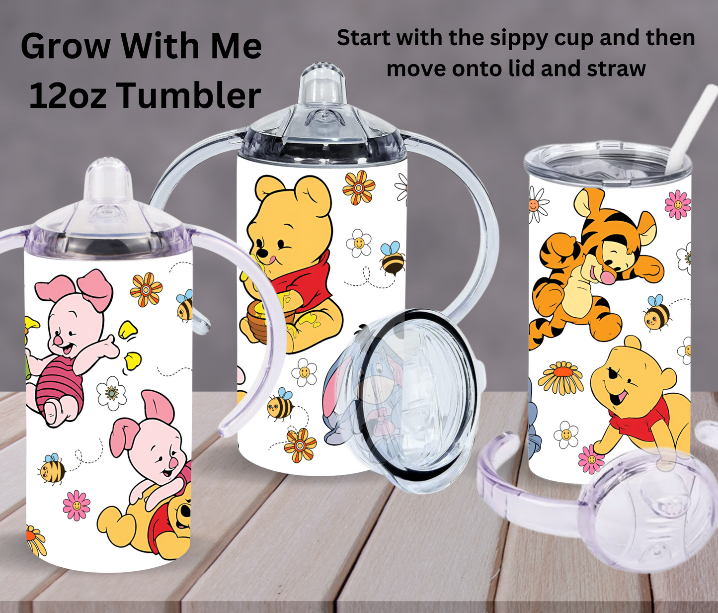 Cute Bear & Friends 12oz Sippy Tumbler