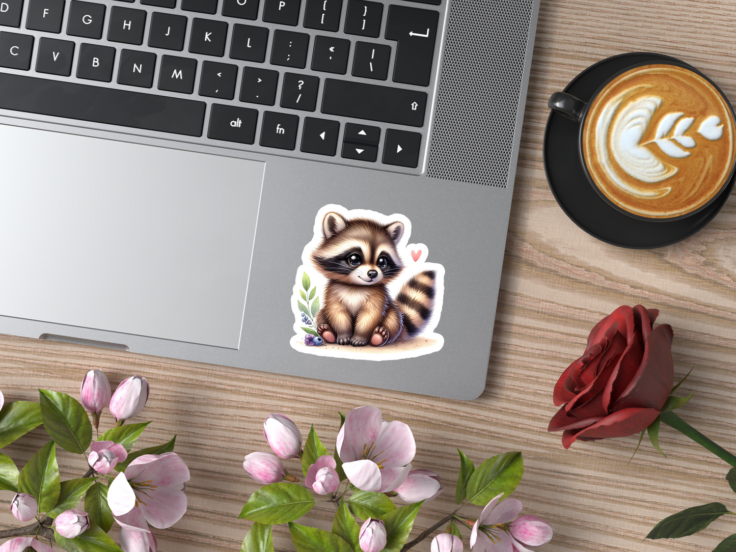 Cute Little Raccoon Sticker