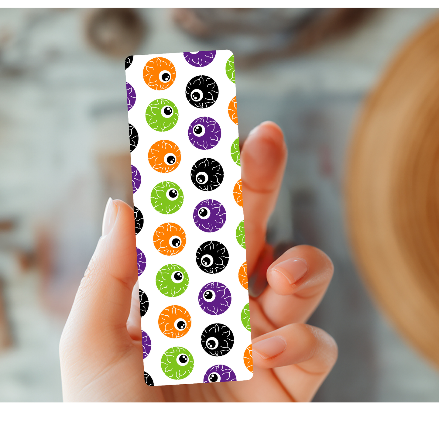 Halloween Colored Eyeballs Bookmark