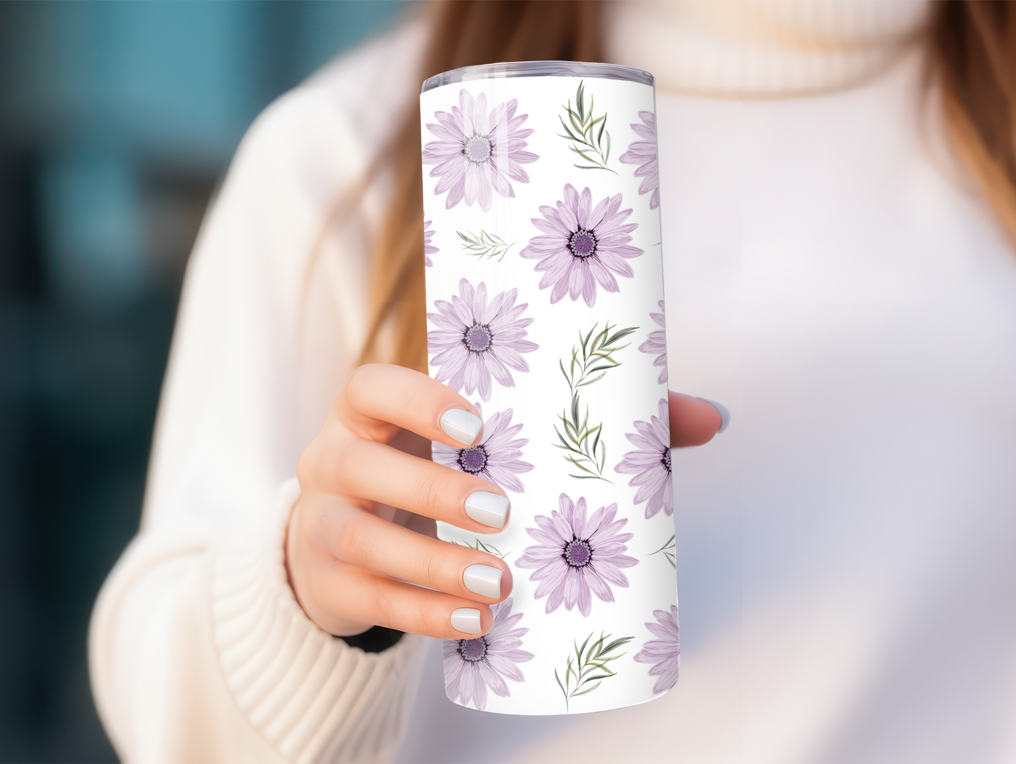 Purple Summer Daisies 20oz Tumbler