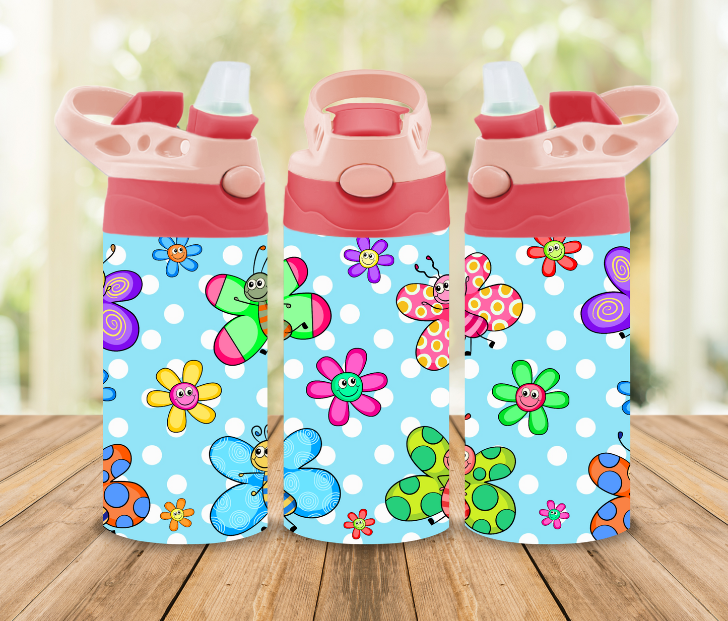 Cute Butterflies 12oz Kids Tumbler