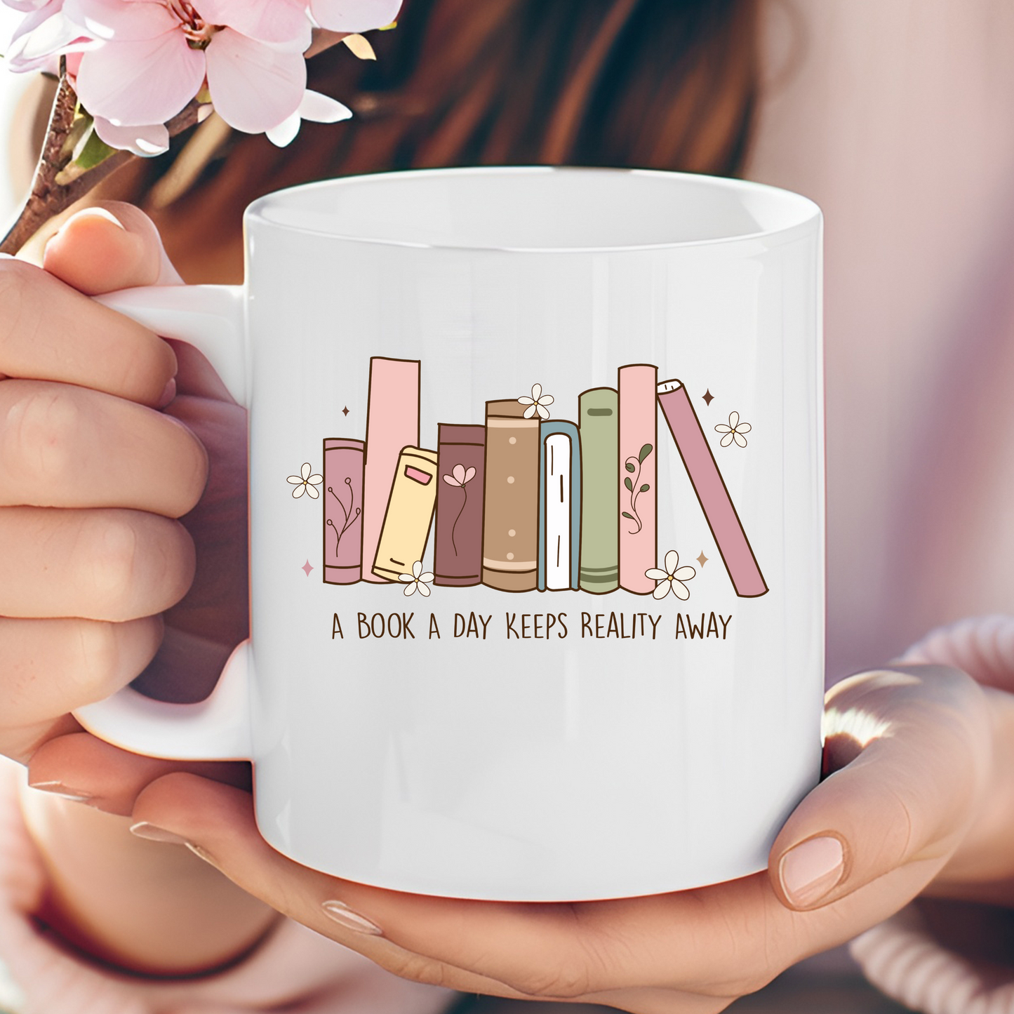 A Book A Day Keeps Reality Away 11oz Mug