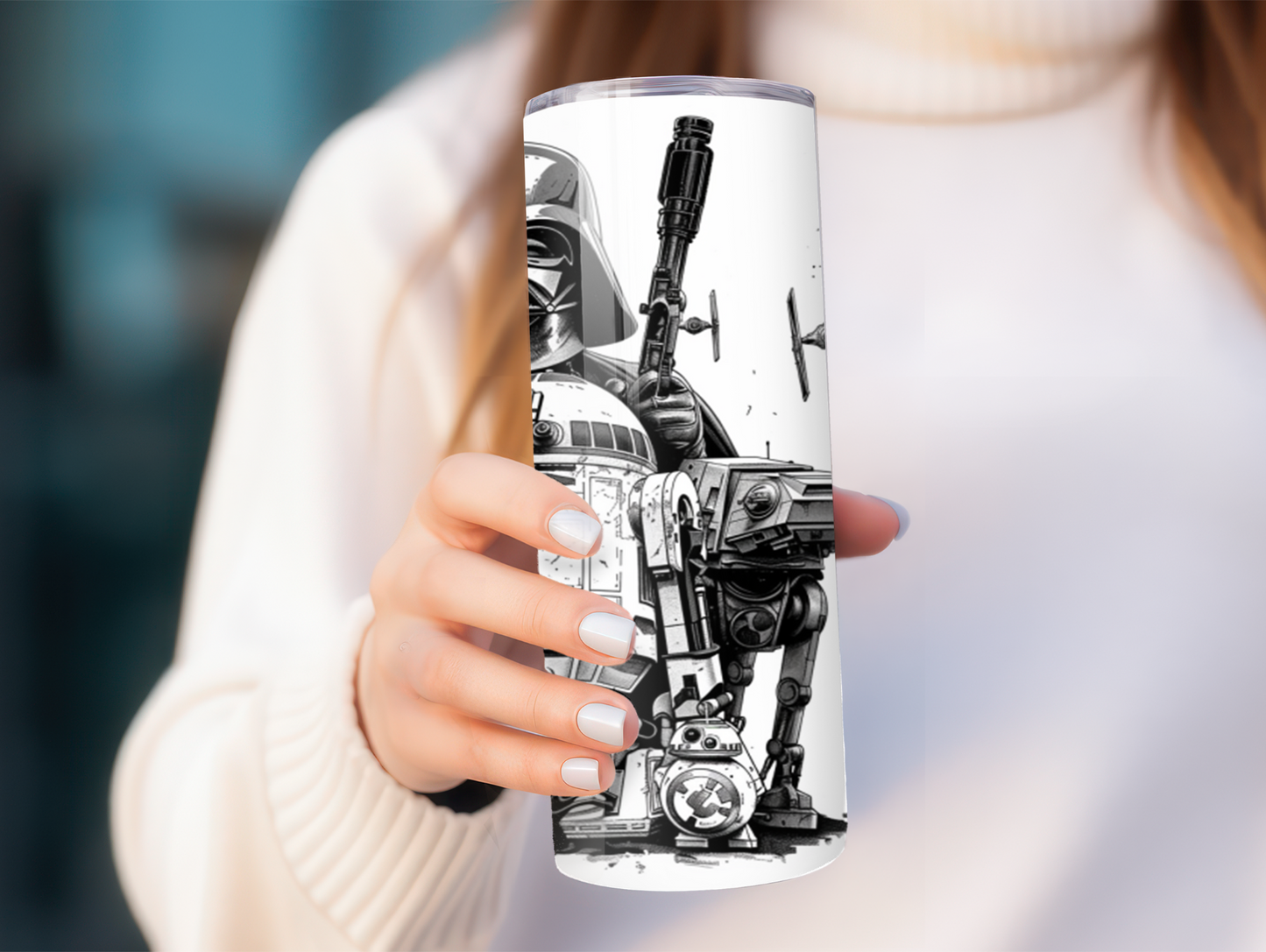 Black & White S. Wars 20oz Tumbler