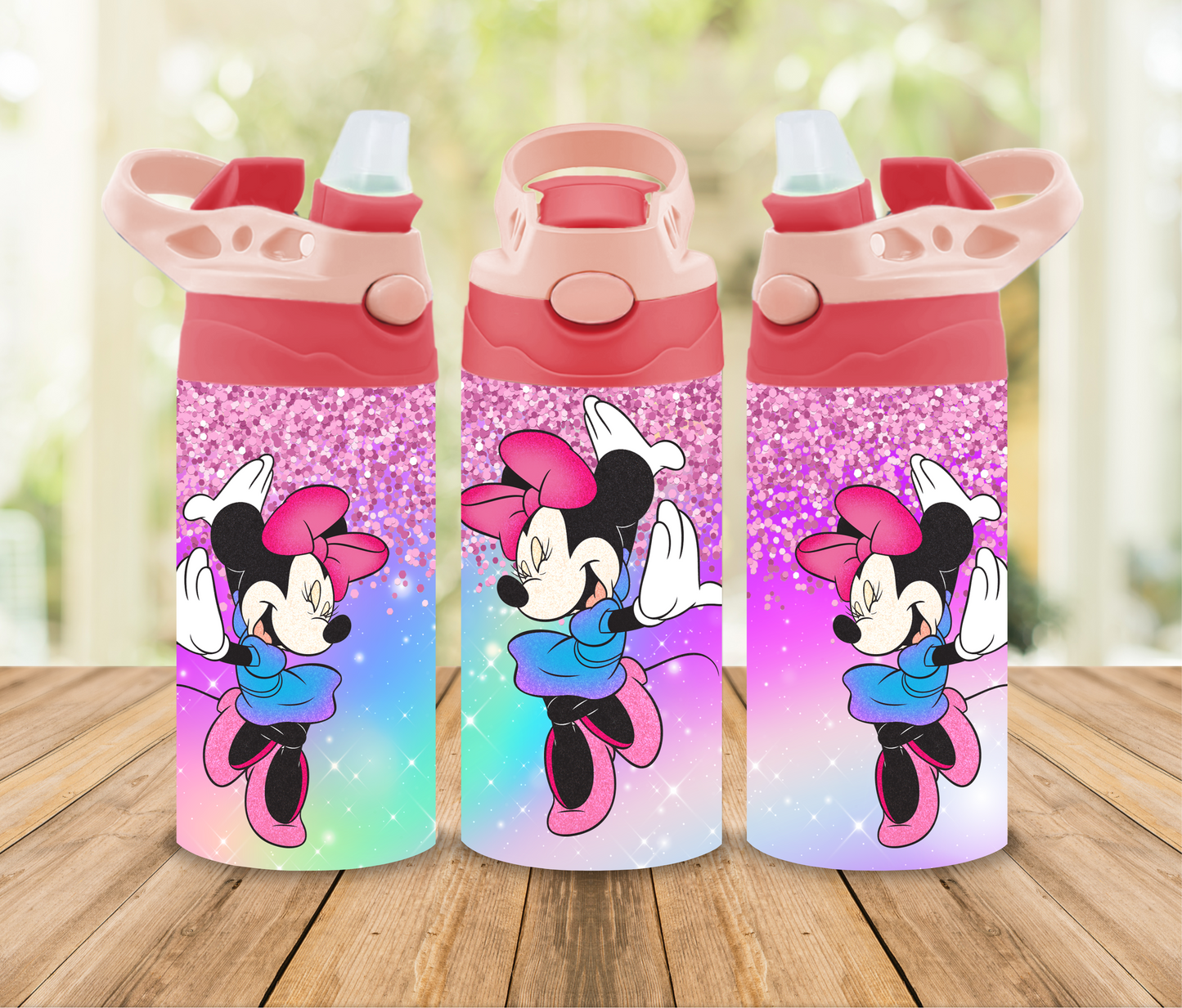 Ombre Dancing Cartoon 12oz Kids Tumbler