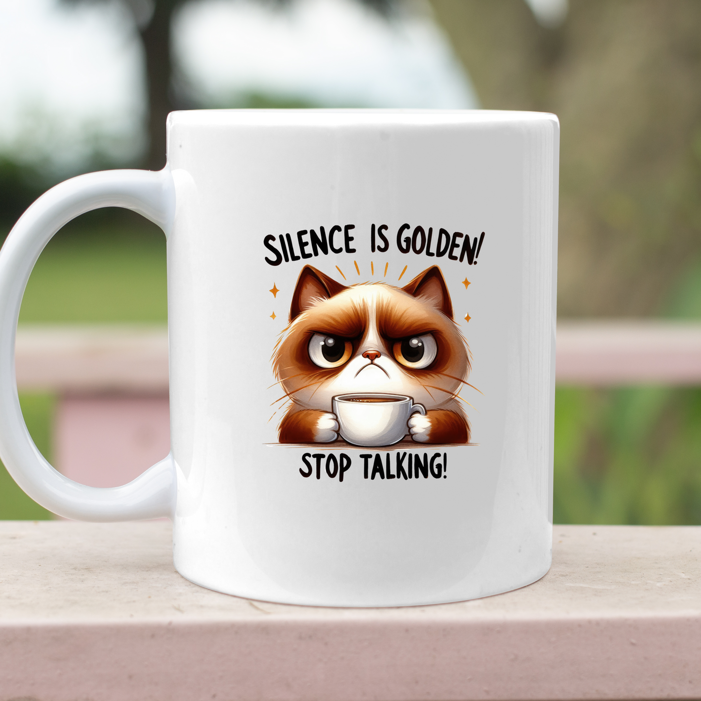 Silence Is Golden Cat 11oz Mug