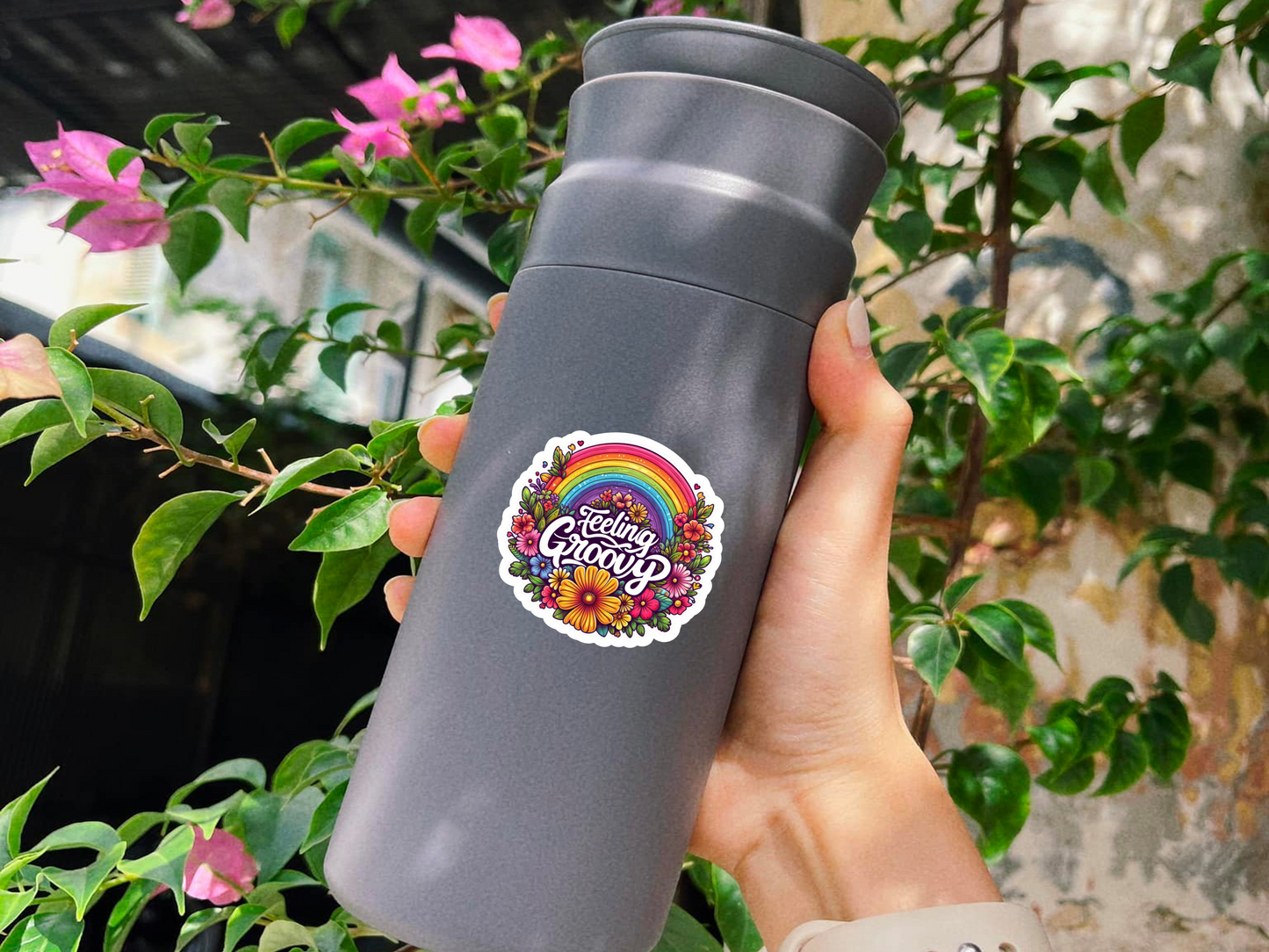 Feeling Groovy Rainbow Sticker