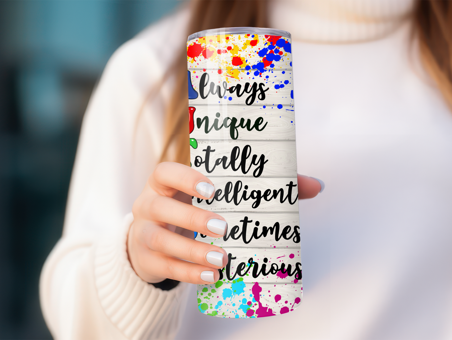 Autism Half Flower 20oz Tumbler