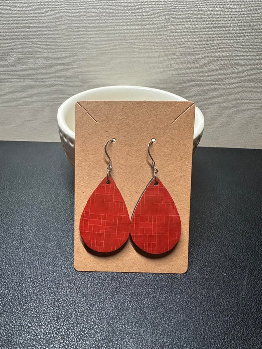 Red Teardrop Earrings